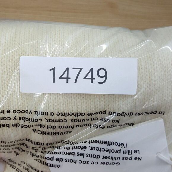 JIL SANDER Sweater Mens Size 48 Ivory Pullover Crew Side Slit Wool Mohair $1350 - Picture 10 of 10